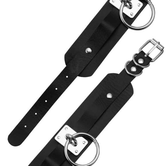 Goth Choker Necklace for Women,Adjustable Soft Leather Collar Punk Emo Costume N - Picture 4 of 7